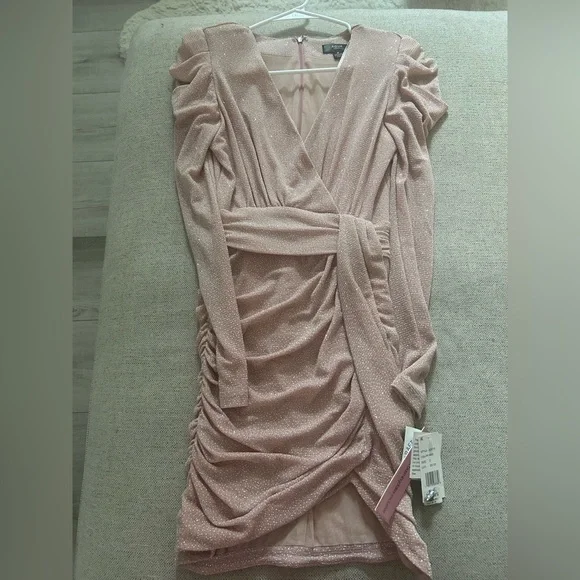 Aqua sparkle pink dress - Picture 2 of 5